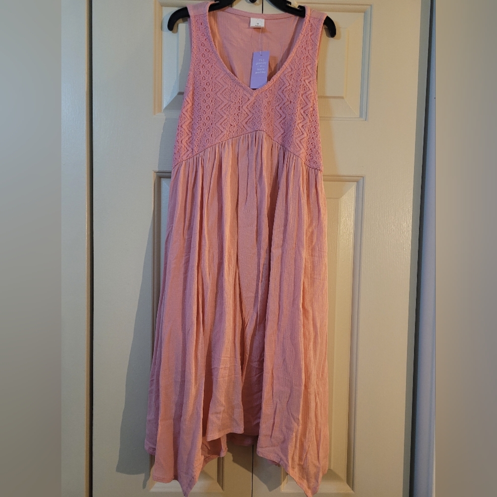 Girls Pink Sleeveless Dress Maurices Evsie NWT Size Medium/10